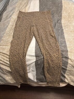Fabletics Tan Leopard Print Leggings